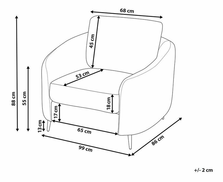 Fotel zsámollyal Vince (többszínű) 