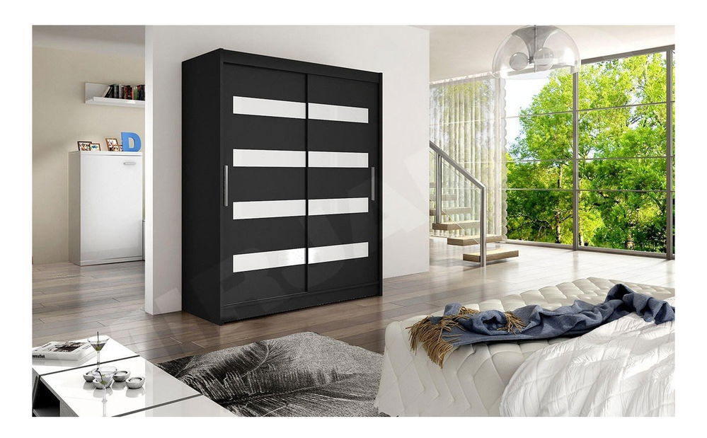 Ormar za garderobu Primrose IV (crna)