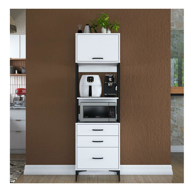 Dulap cu rafturi Jenaretta 135 (alb)