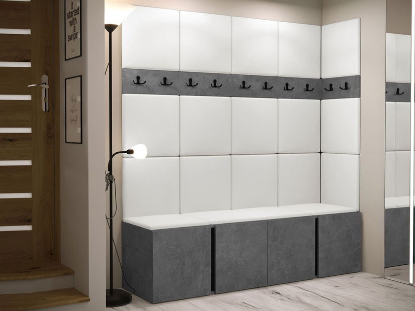 Mobilier hol Tovenaz II (stejar artisan + negru)