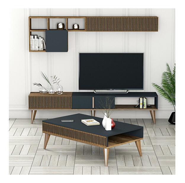 Set mobilier living Milonella (Nuc + antracit)