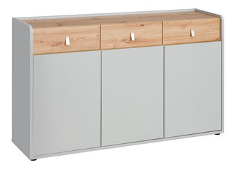 Komoda Voncile 20 ASPG VV SB2 (perlovo sivá + dub artrisan)