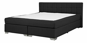 Manželská posteľ Boxspring 160 cm ADIR (s matracmi) (čierna)