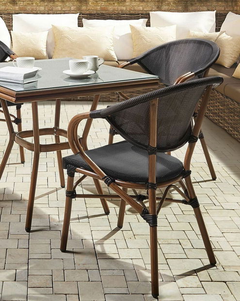 Kerti szék szett (4 db.) Carlene (sötétszürke)