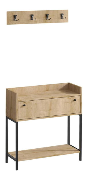 Predsieňová zostava Aliex 33 (orech + čierna) 