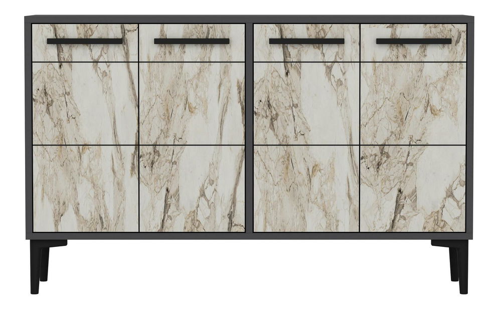 Komód Daduko (antracit + márvány)