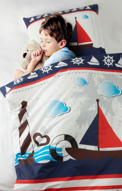 Ágynemű 100x135 cm Kido 10 (40x50 cm-es párnahuzattal) (fehér)