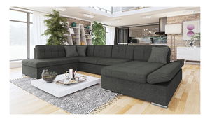 Kutna garnitura Calla (D) U (siva + grafit)