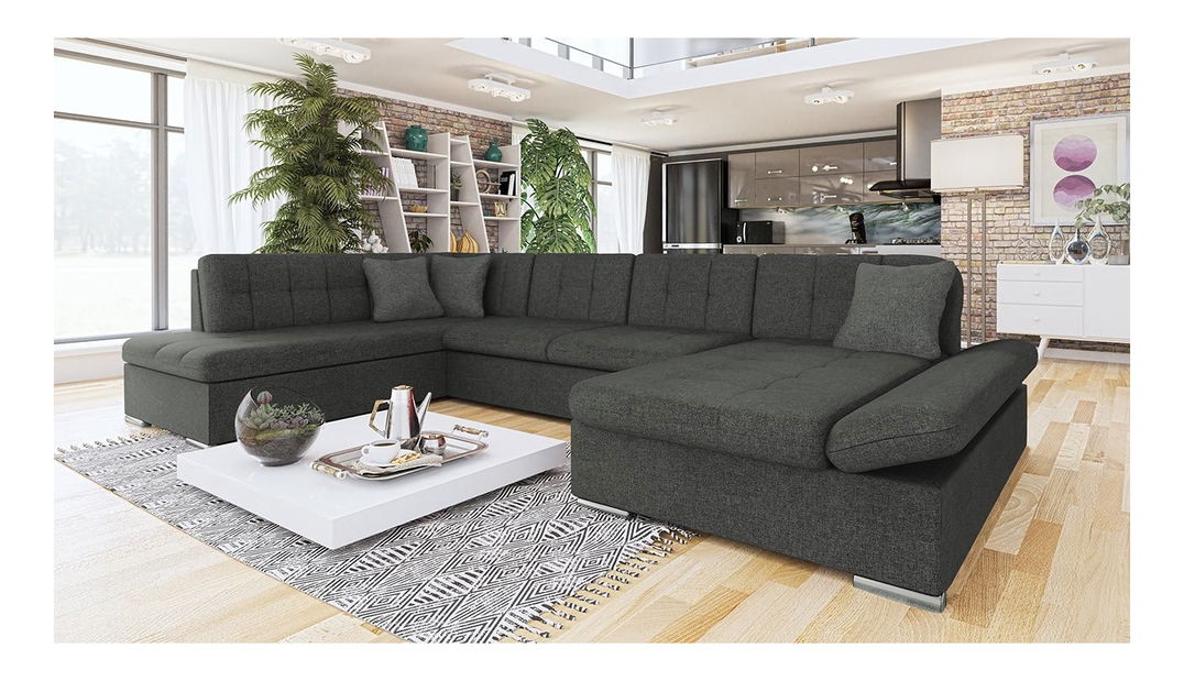 Colțar Calla (D) U (Gri + grafit)