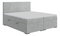 Franciaágy Boxspring 140 cm Lemmy (szürke) (matraccal és tárolóhellyel)
