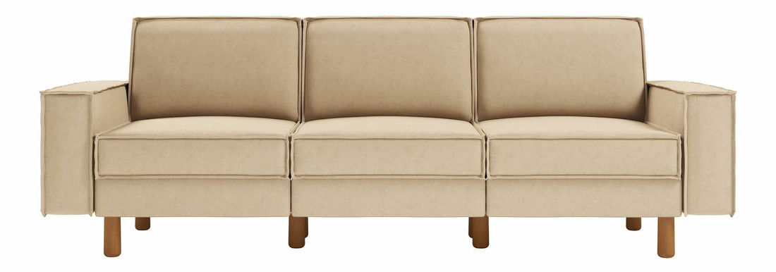 Pohovka trojsedačka Spary E (béžová + orech)