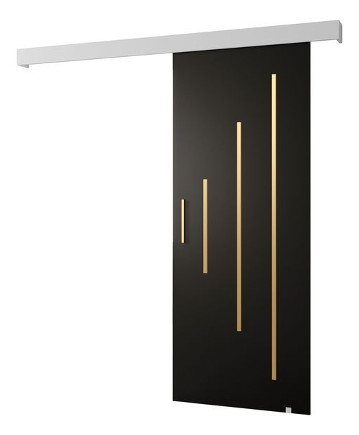 Uși culisante 90 cm Sharlene Y (negru mat + alb mat + auriu)