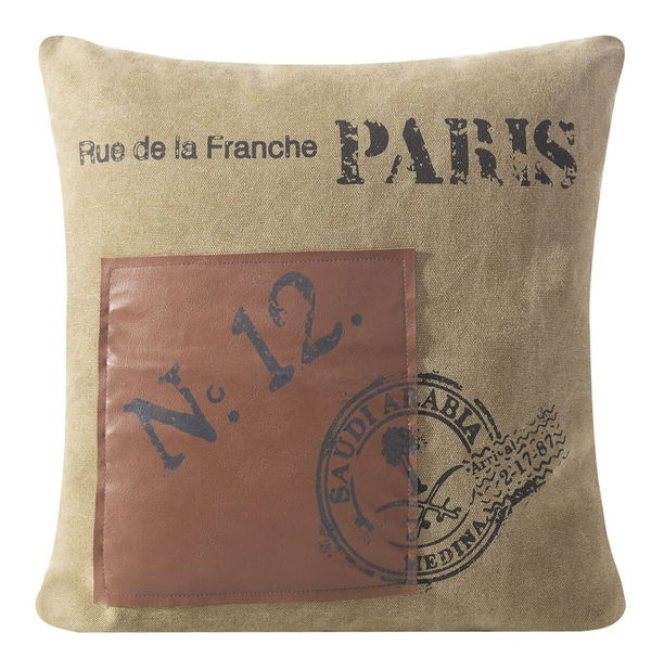 Ozdobný vankúš 45X45 cm Post (hnedá) (1 ks)