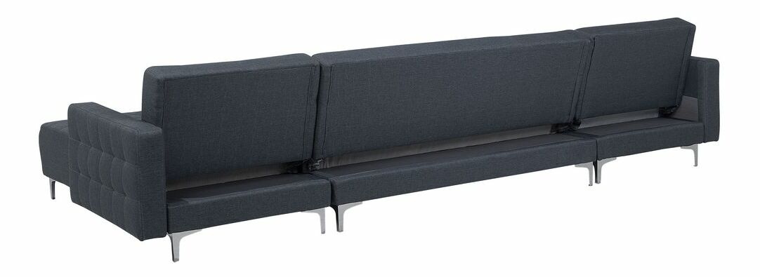 Rohová sedačka v tvare U ABERLADY (textil) (tmavosivá)