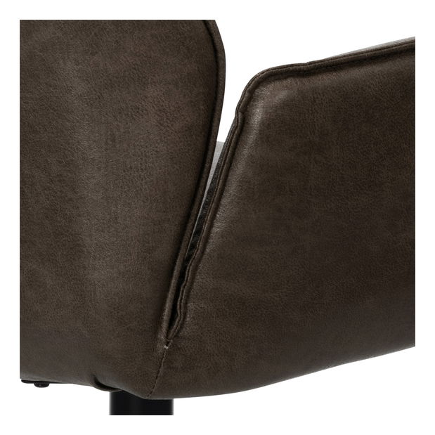 Jedálenská stolička Hamea-398-BR3 (tmavohnedá + čierna)