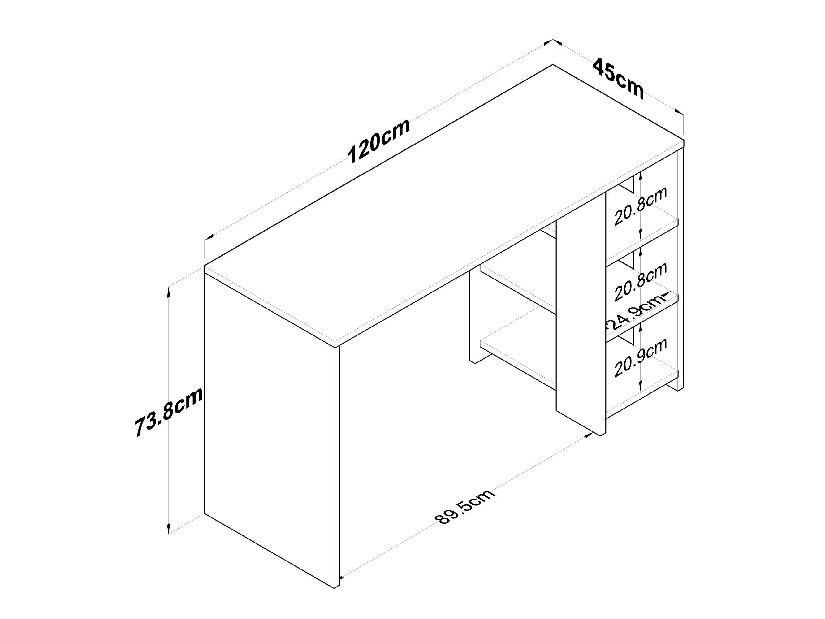 Masă PC Sikine 1 (Nuc + antracit) 