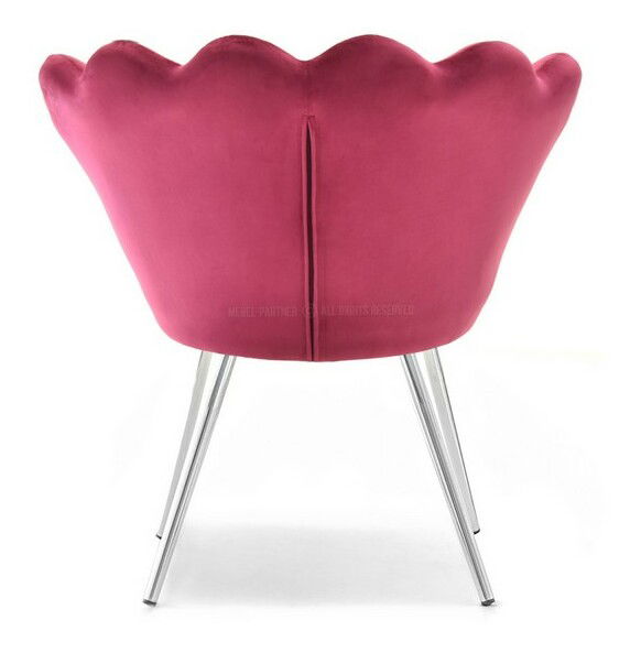 Kreslo Lasair (ružová + chrómová)