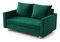 Pohovka dvojsedačka Louis (tmavozelená)