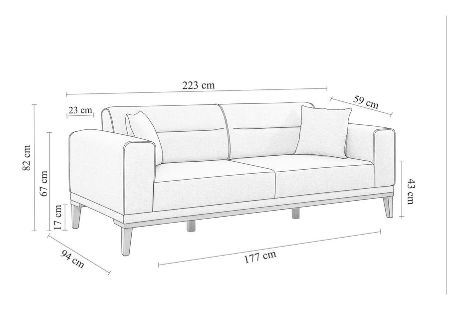 Ülőgarnitúra Lesan (szürke)