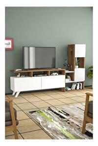 Mobilier living Patovi 2 (alb + Nuc) 