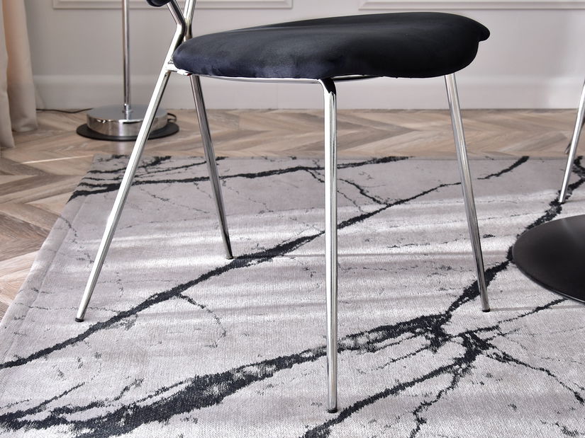 Scaun Wrangler (negru + crom)