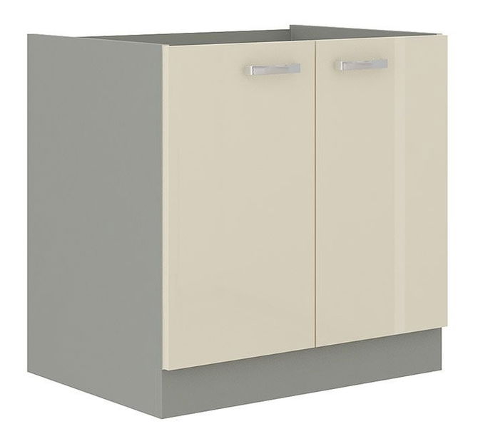 Donji kuhinjski ormarić ispod sudopera Milo 80 ZL 2F BB (siva + krem sjaj)