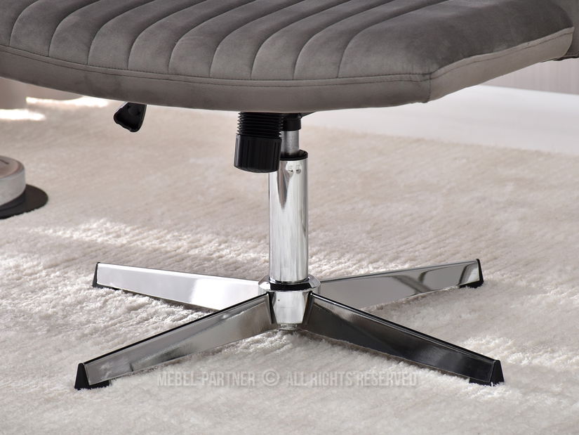 Kreslo Loise (sivá + chrómová)