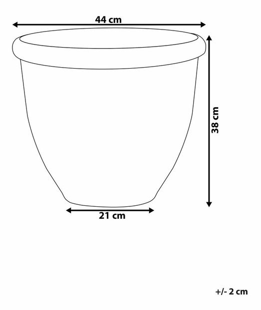 Kvetináč TEMORA 38x44x44 cm (sklolaminát) (hnedá)