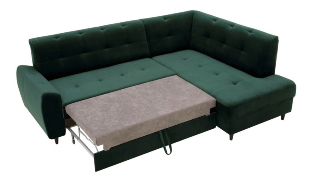Rohová sedačka Asana (tmavozelená) (P)