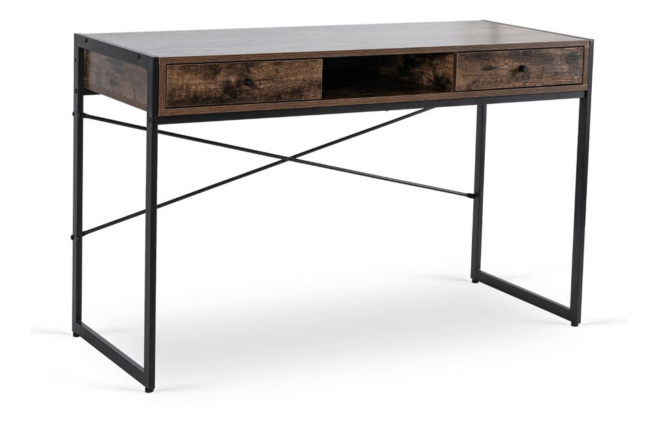 Písací stolík Supuso (hnedá + čierna) 