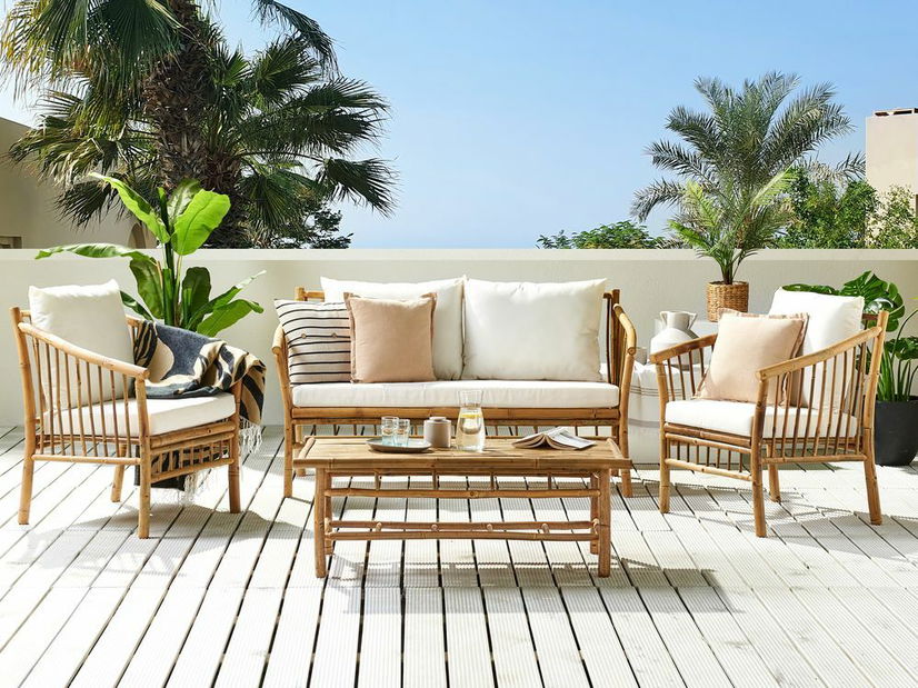 Set mobilier de grădină Magza (lemn deschis)