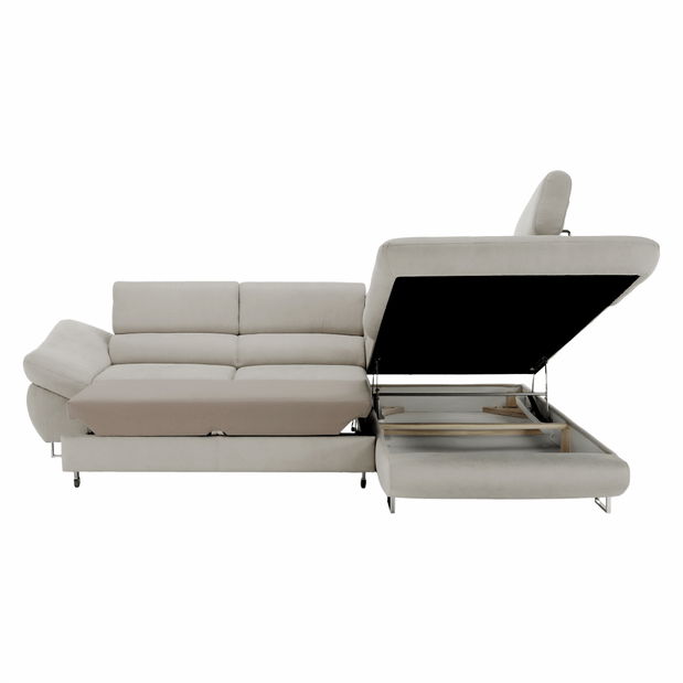 Rohová sedacia súprava Falio (P) (sivobéžová)