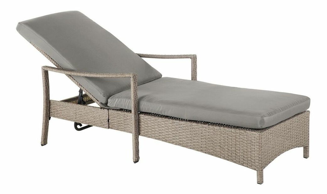 Șezlong pentru grădină Varo (gri închis)