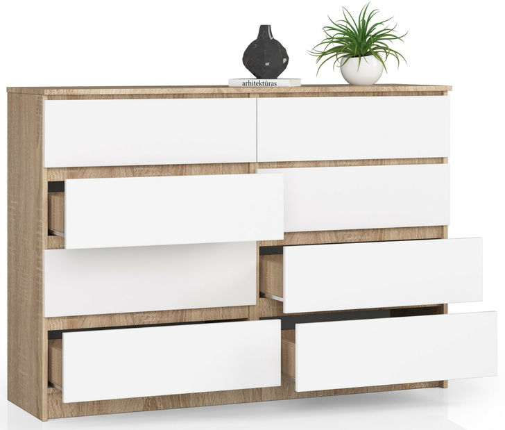 Komód Keanu III (szonoma tölgy + fehér)