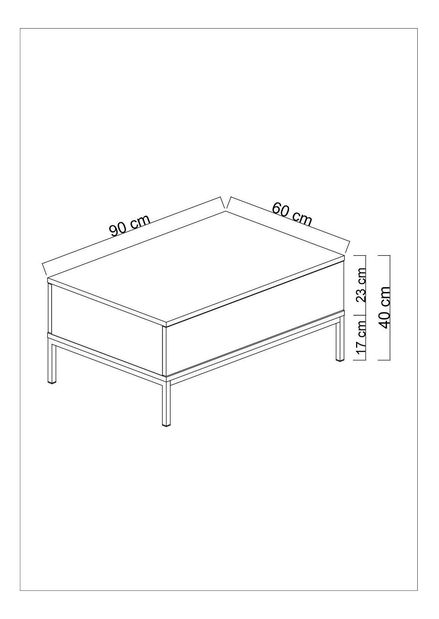 Dohányzóasztal Lurde (fekete + arany)