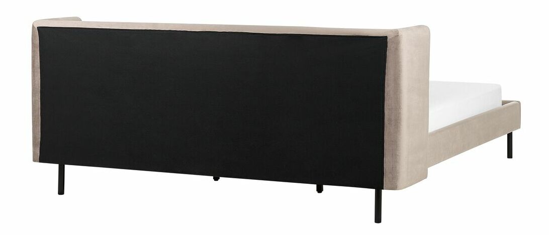 Franciaágy 180 cm Aimei (bézsszürke) (ágyráccsal)