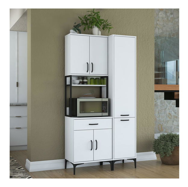 Set kuchynských skriniek Jenaretta 21 (biela + čierna)