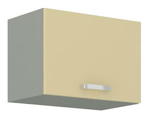 Horná kuchynská skrinka Kelyn 50 GU-36 1F (korpus: lesk krémový + front: sivá)