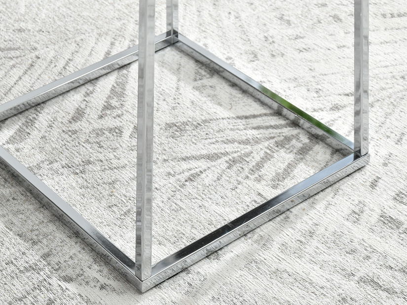 Konferenčný stolík Bella S (biela + chrómová)