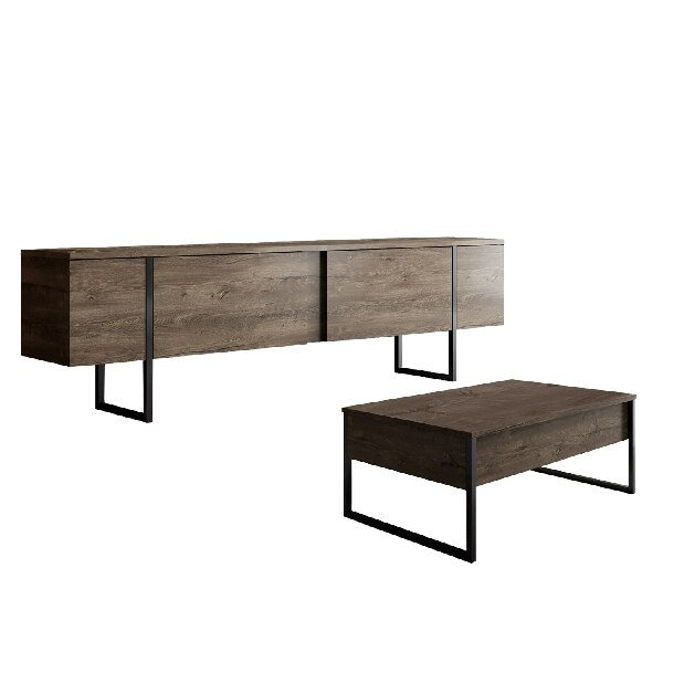 Mobilier living Luna (Nuc + Negru)