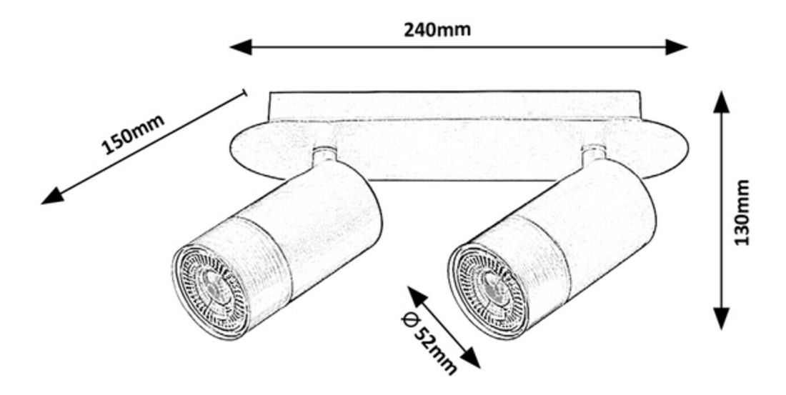 Iluminat de perete Ekanit 5070 (negru mat + argintiu)