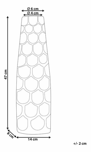 Vază Sharlotta (argintiu) 