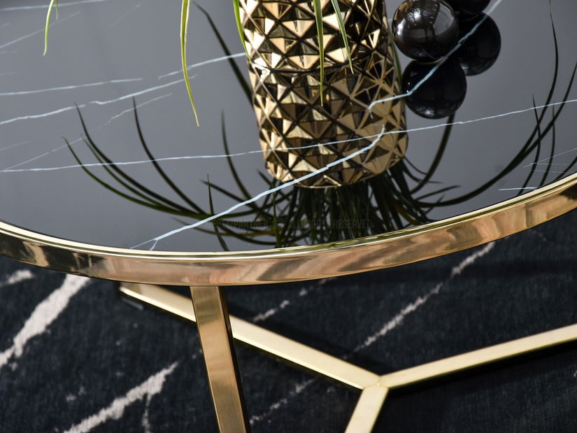 Dohányzóasztal Natol (fekete + arany)