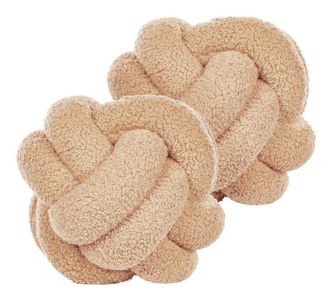 Sada 2 ozdobných vankúšov 19 x 19 cm Malnia (béžová)