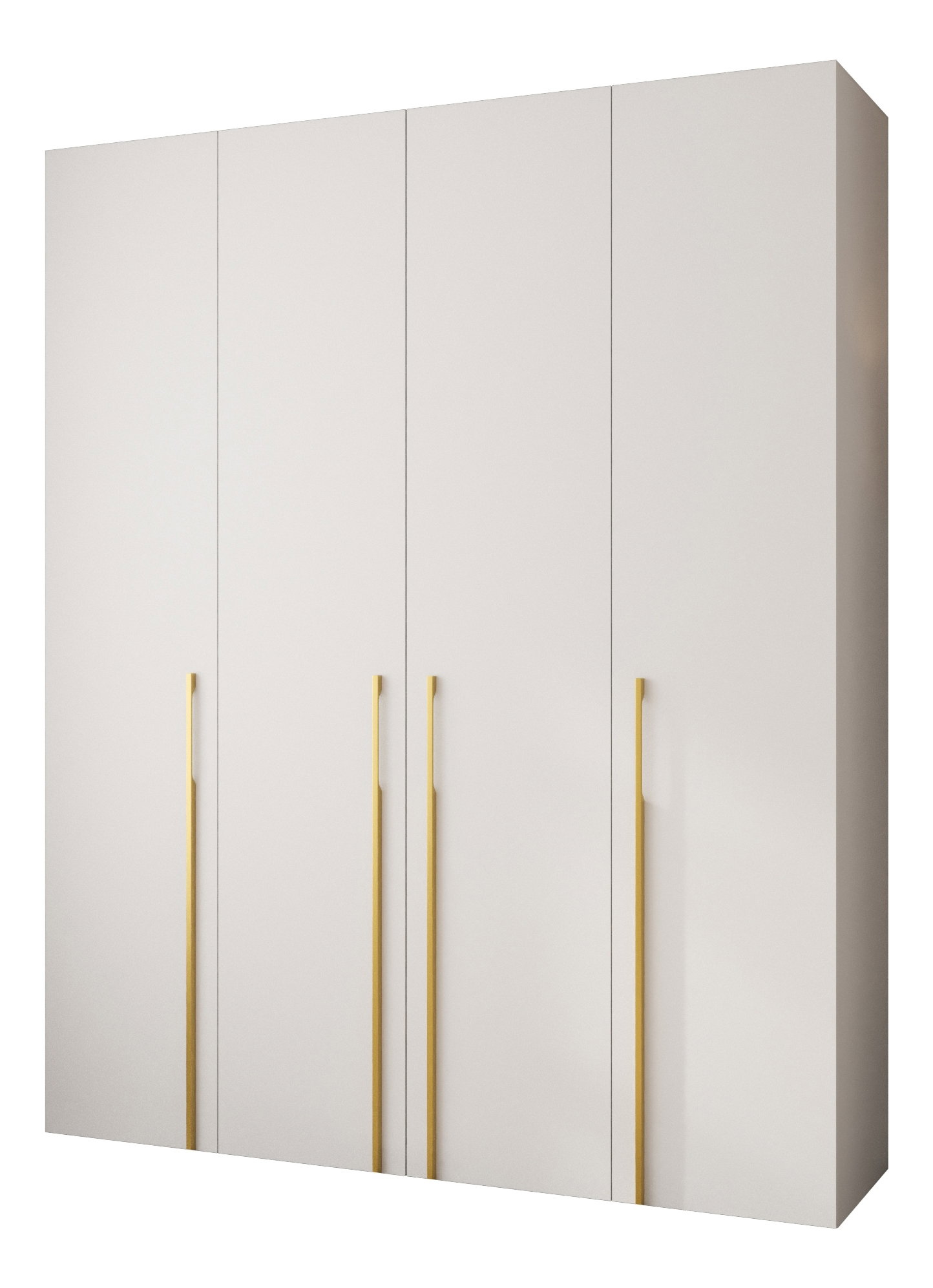 Dulap de haine 200 cm Carmela 50-3 (alb + Auriu)