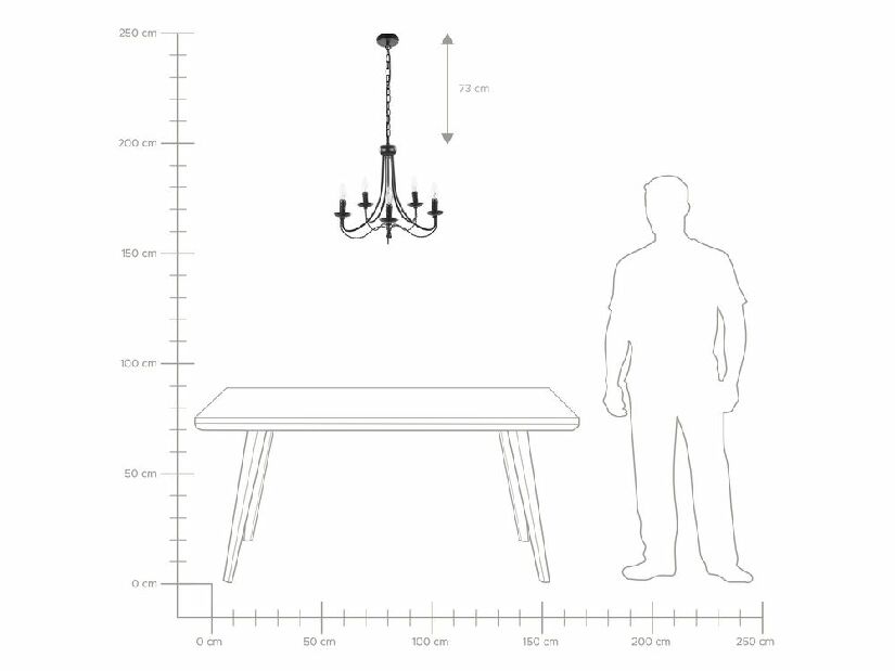 Candelabru/ Lustră Destiny (negru)