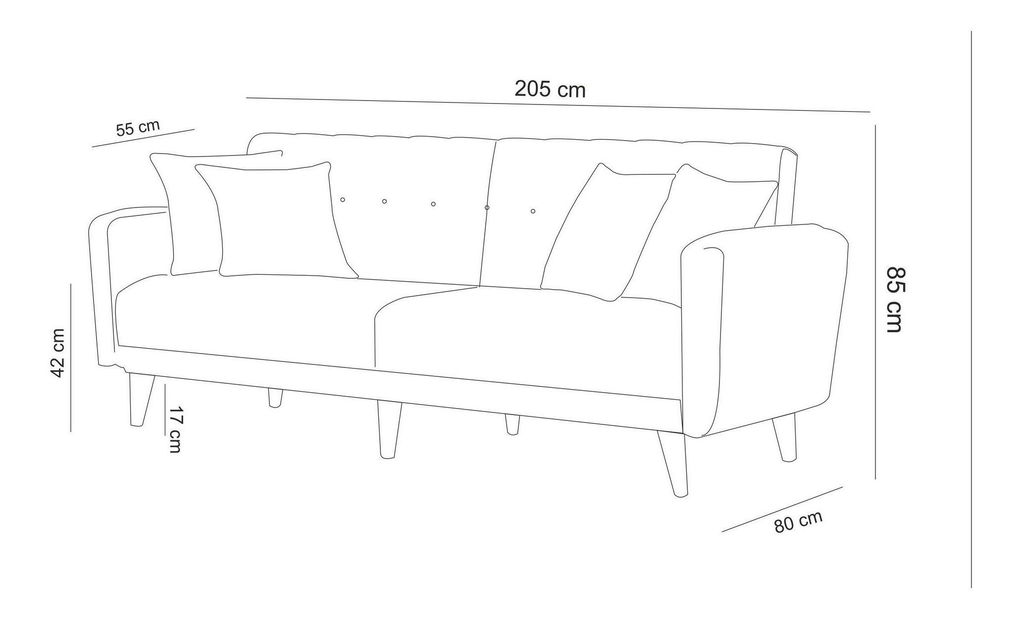 Garnitura za sjedenje Aryanna (zelena)
