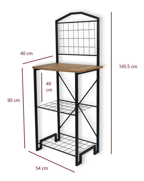 Stol za posluživanje Kekate (atlantski bor + crna)