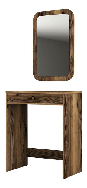 Toaletný stolík Logan 1 (orechové drevo) (so zrkadlom)