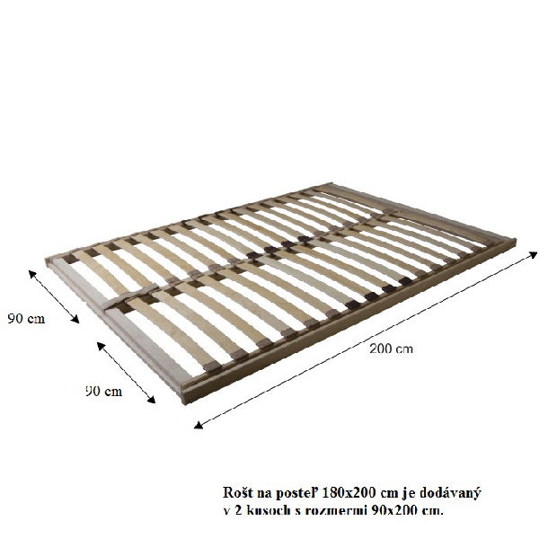 Vyklápací rošt 180 cm Basilico *výpredaj